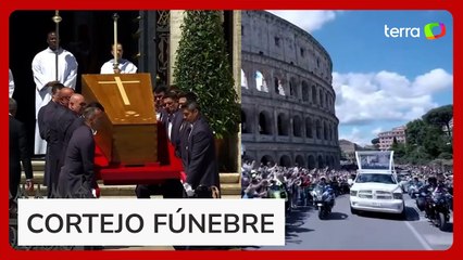 Veja momento em que caixão do papa Francisco deixa o Vaticano em direção à Roma