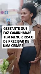 Gestante que faz caminhadas tem menor risco de precisar de uma cesárea