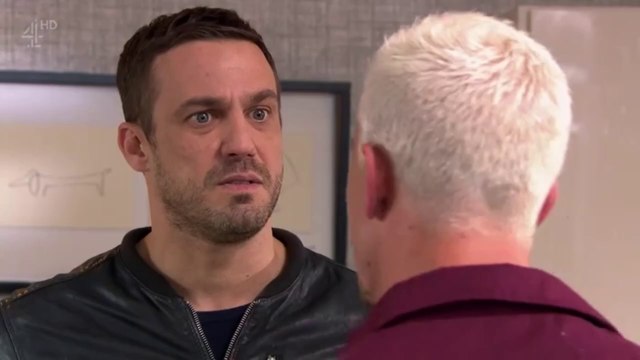 Hollyoaks Warren Fox Punches Joel Dexter 25th May 2017