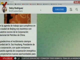 Vpdta. Delcy Rodríguez revisó agenda con socios de la Corporación Nacional de Petróleo de China
