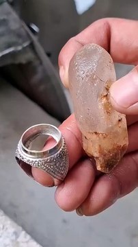 gosok batu kinyang air super crystal #batuakik #crystals #gemstone