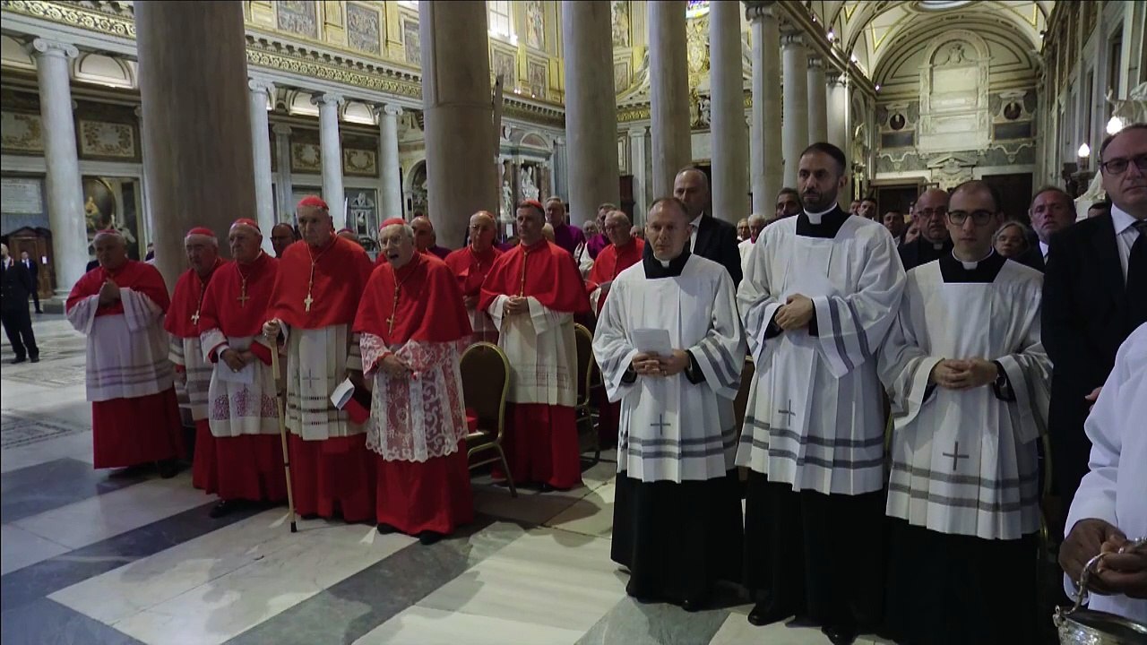 Las imágenes del funeral del papa Francisco en la basílica de Santa María la Mayor.