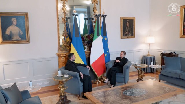 Roma - Incontro Meloni - Zelensky a Palazzo Chigi (26.04.25)