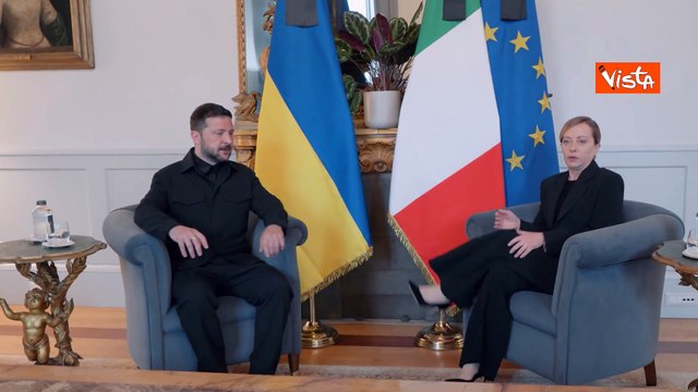Meloni riceve Zelensky a Palazzo Chigi dopo funerali Papa Francesco