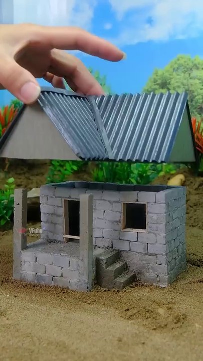 I Tried MINI Bricks for My DIY House Project and Here's WhatHappened #miniature #shorts#house
