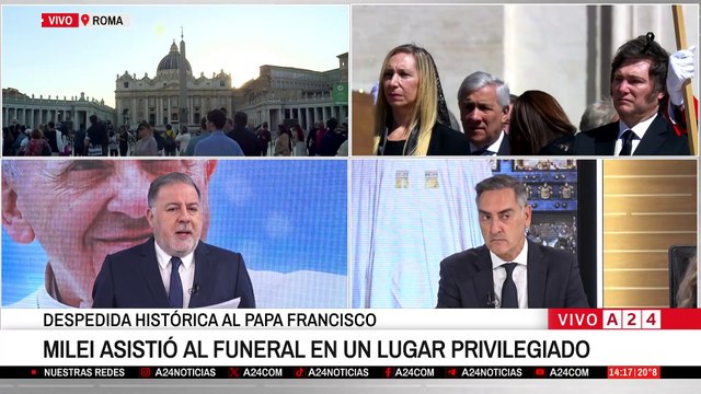 🔴 JAVIER MILEI Y VARIOS MANDATARIOS DEL MUNDO DESPIDIERON AL PAPA FRANCISCO