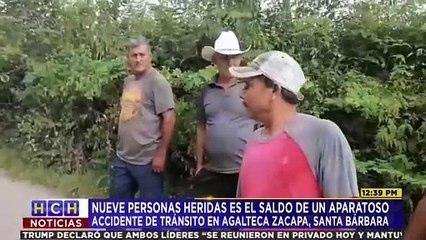 Al menos nueve heridos al volcar pickup en Santa Bárbara