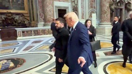 Roma - Trump e Zelensky, l'incontro nella basilica di San Pietro (26.04.25)