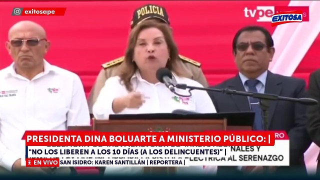 Dina Boluarte anuncia que motos captadas con dos pasajeros serán enviadas al depósito