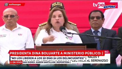 Dina Boluarte anuncia que motos captadas con dos pasajeros serán enviadas al depósito