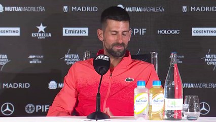 Djokovic: "No estoy seguro de volver a Madrid. Espero que no sea así, pero podría ser"