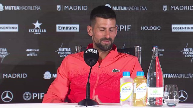 Djokovic: No estoy seguro de volver a Madrid. Espero que no sea así, pero podría ser
