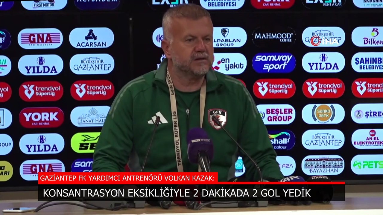Volkan Kazak: Konsantrasyon eksiğiyle 2 dakikada 2 gol yedik