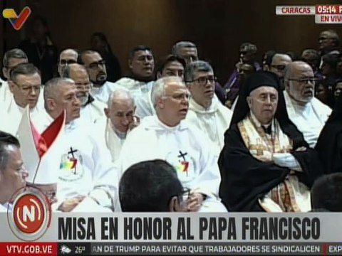 Caracas | Misa en honor a la memoria del papa Francisco desde el Teatro Teresa Carreño