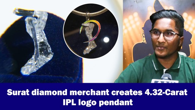 Surat diamond merchant creates 4.32-Carat IPL logo pendant