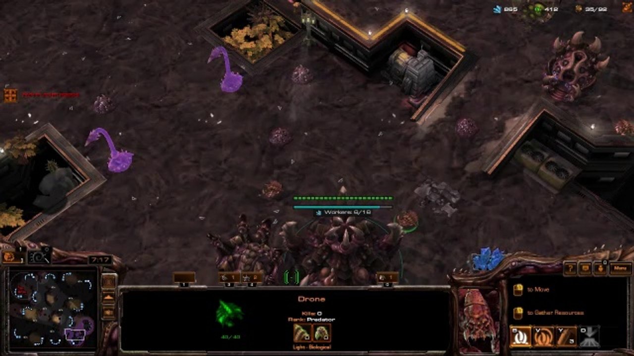 [SC2]No.0373--Great ZERG Player vs Medium-Level TERRAN A.I, LOSS[Camp-ing at Enemy Natural].CUT.01'53-11'49