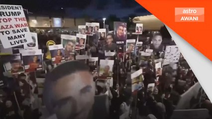 Keluarga tebusan protes di Tel Aviv