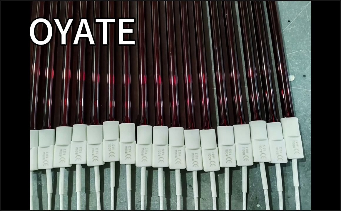 Half White Ruby Quartz Tube Infrared Halogen Heat Lamps Shortwave Tungsten Heater Element Lamps