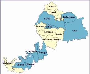 Map of Fukui Prefecture. Peta Prefektur Fukui. Fukui Prefecture Map. Map of Prefecture of Fukui. Prefecture of Fukui Map. Map of Fukui. Peta Fukui. Fukui Map. 福井県の地図。福井地図. Carte de la préfecture de Fukui. Carte de Fukui