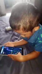 Kid playing snake game