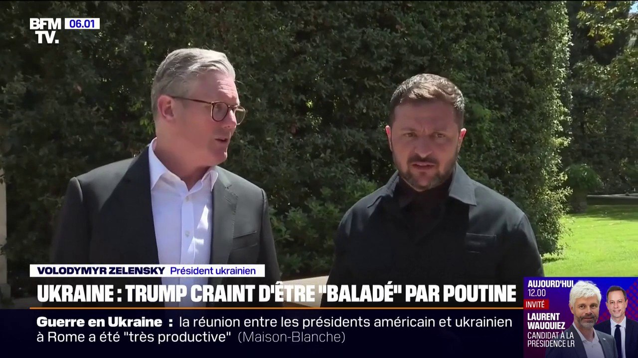 Ukraine: Donald Trump craint d'être "balader" par un Poutine "qui ne veut pas arrêter la guerre"