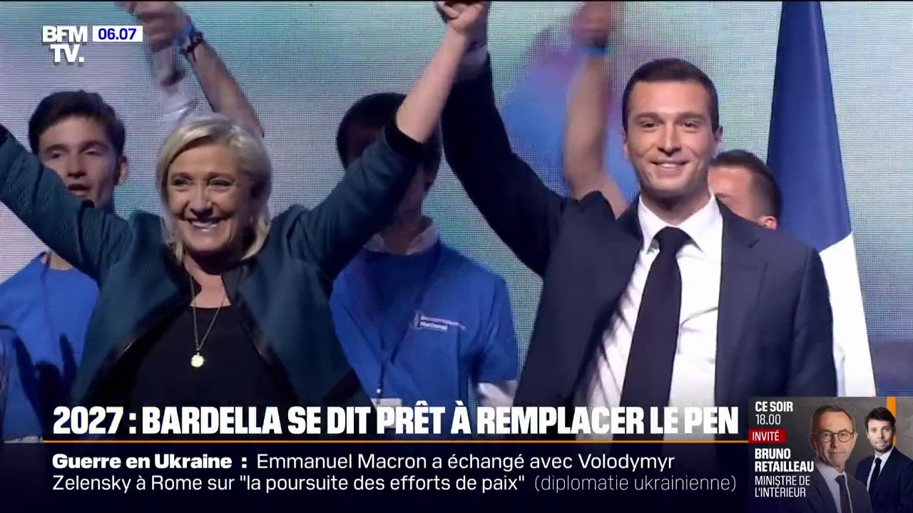 Jordan Bardella souhaite s'affirmer comme le plan B naturel en cas d'inéligibilité de Marine Le Pen en 2027