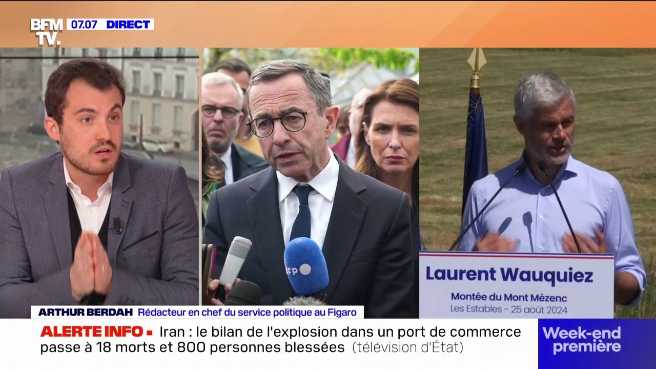 Deux styles et deux stratégies: le match s'intensifie entre Laurent Wauquiez et Bruno Retailleau pour la présidence de LR