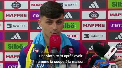 Barcelone - Pedri : “On récupère beaucoup mieux après avoir ramené la coupe à la maison”