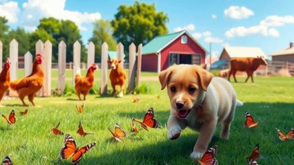 Curious Puppy’s Big Adventure Lost at the Neighbor’s Farm! 🐶 A Fun Farm Story for Kids