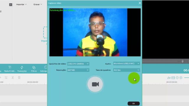Como Gravar Video da WebCam Com o Wondershare Filmora 7.8.9