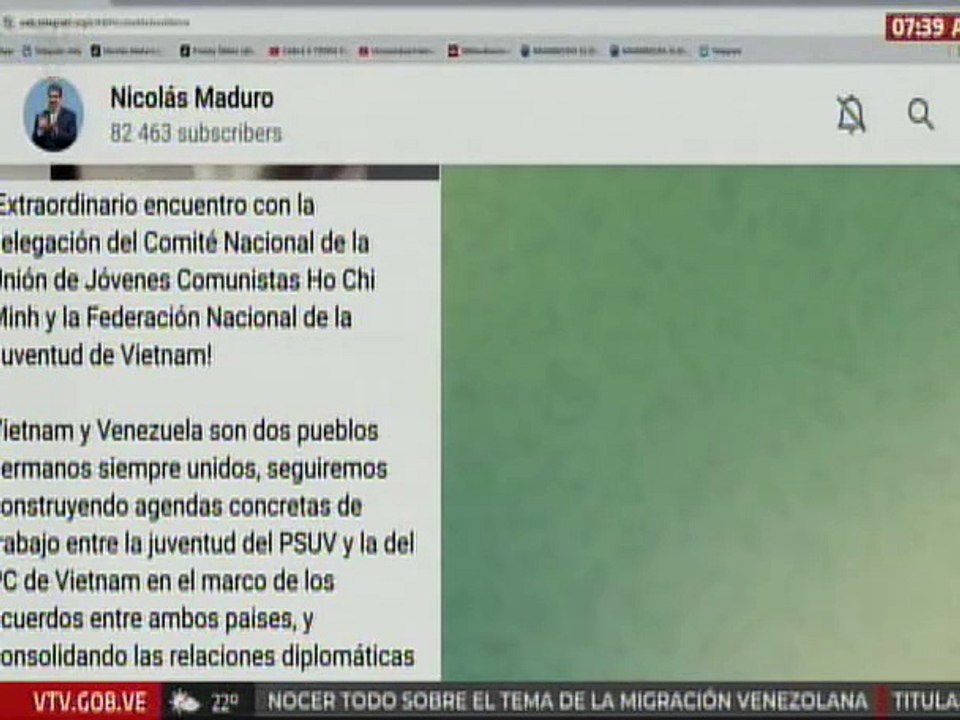 Pdte. Maduro sostuvo un encuentro con la delegación vietnamita de la Unión de Jóvenes Comunistas