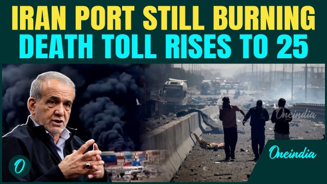 Shahid Rajaee Port Explosion in Iran: Fires Still Burning, 800+ Injured, Death Toll Rises - Footage