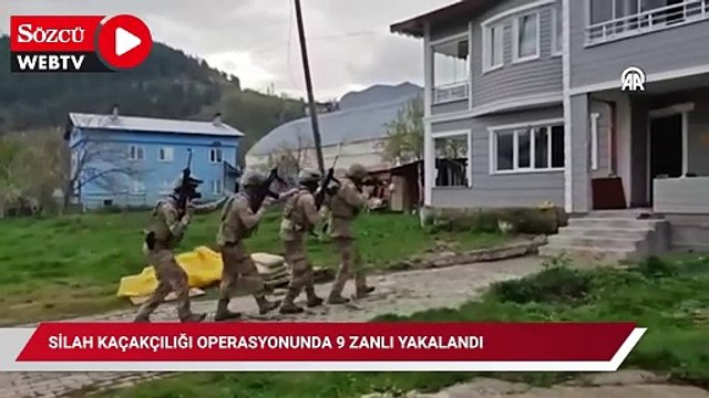 Silah kaçakçılığı operasyonunda 9 zanlı yakalandı