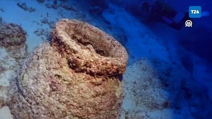 Gemi batığında 1100 yıllık kapağı açılmamış amfora bulundu!