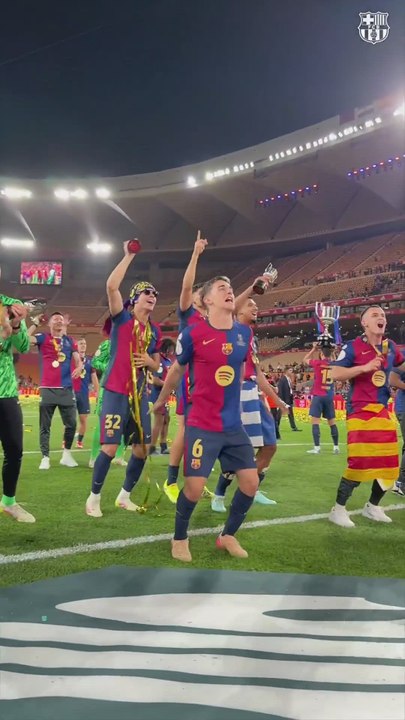 El Barça es campeón de Copa: celebración completa sobre el césped de La Cartuja
