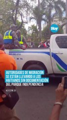 Autoridades de Migración se están llevando a los haitianos sin documentación del Parque Independencia