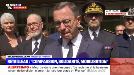 Meurtre dans une mosquée du Gard: Bruno Retailleau rappelle la "totale solidarité de l'ensemble du gouvernement"