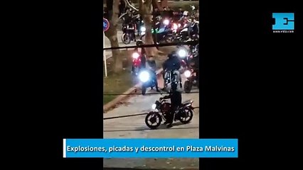 Motos y ruidos molestos en Plaza Malvinas
