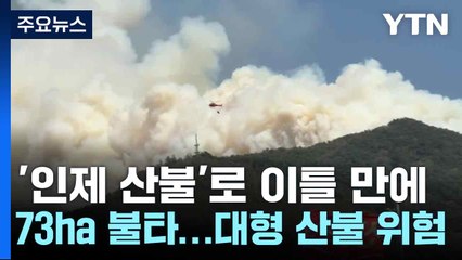 '인제 산불'로 이틀 만에 73ha 불타...대형 산불 위험 커져 / YTN