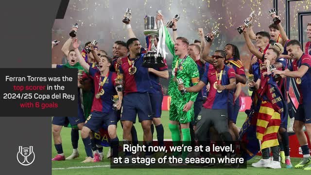 Torres enjoying Barca pressure of trying to win the treble