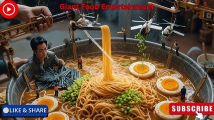 "WORLD'S BIGGEST NOODLE BOWL! 😍 1000X Giant Ramen for Kids | Gaint Food Entertainment"
