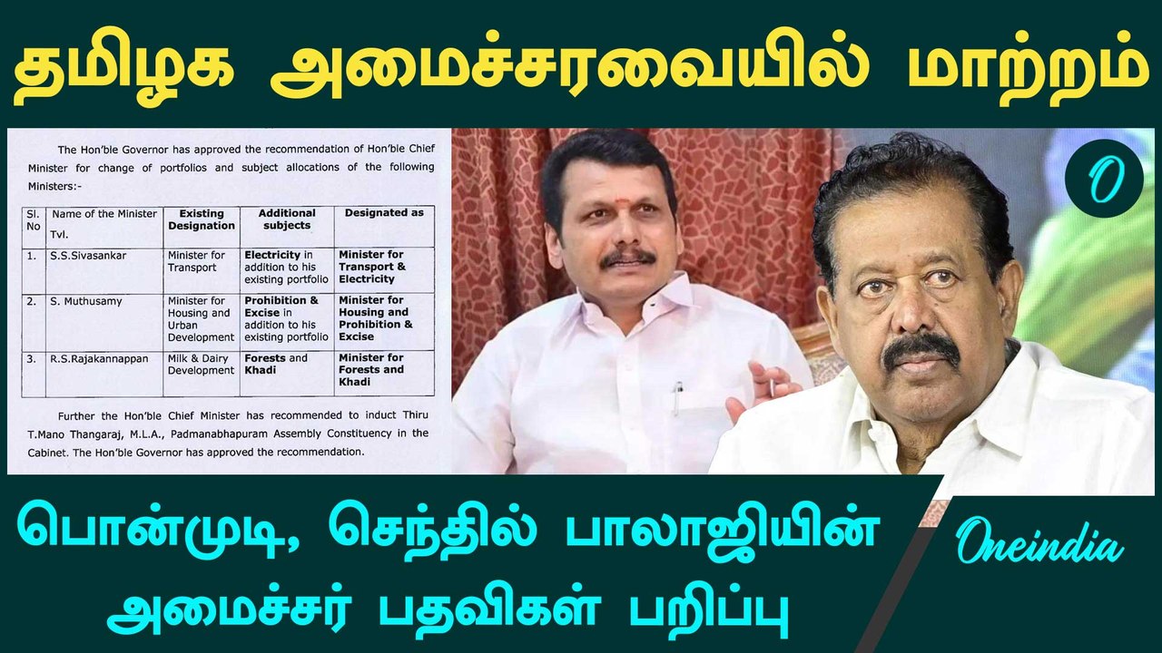 மீண்டும் அமைச்சராகும் மனோ தங்கராஜ் | TN Ministers | Senthil Balaji | Ponmudi | Oneindia Tamil