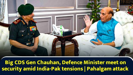 Big CDS Gen Chauhan, Defence Minister meet on security amid India-Pak tensions | Pahalgam attack