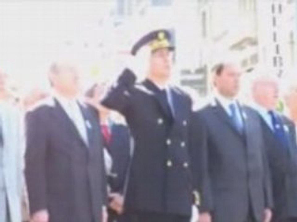 cérémonie de l'armistice à Avranches le 8 mai 2008