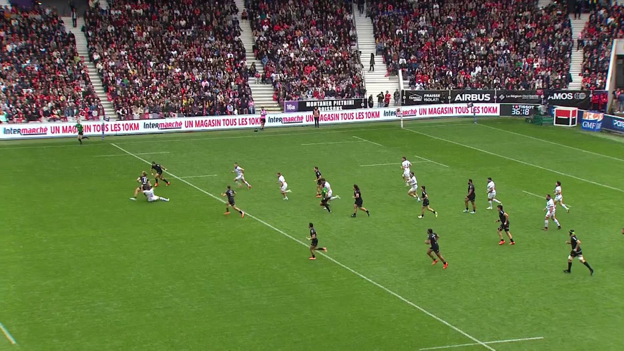 TOP 14 - Essai de Alexandre ROUMAT (ST) - Stade Toulousain - Castres Olympique