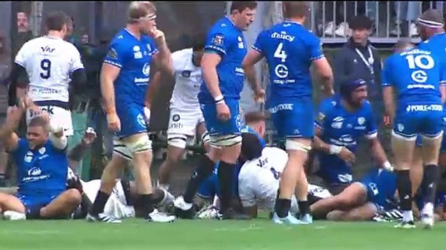 TOP 14 - Essai de Stephen VARNEY (RCV) - RC Vannes - RC Toulon