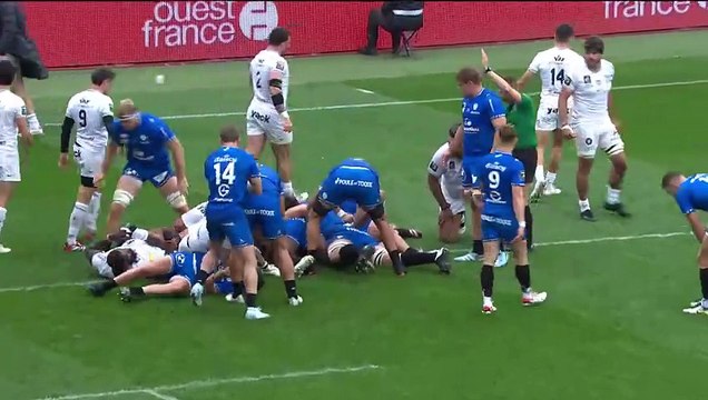 TOP 14 - Essai de Thomas MOUKORO (RCV) - RC Vannes - RC Toulon