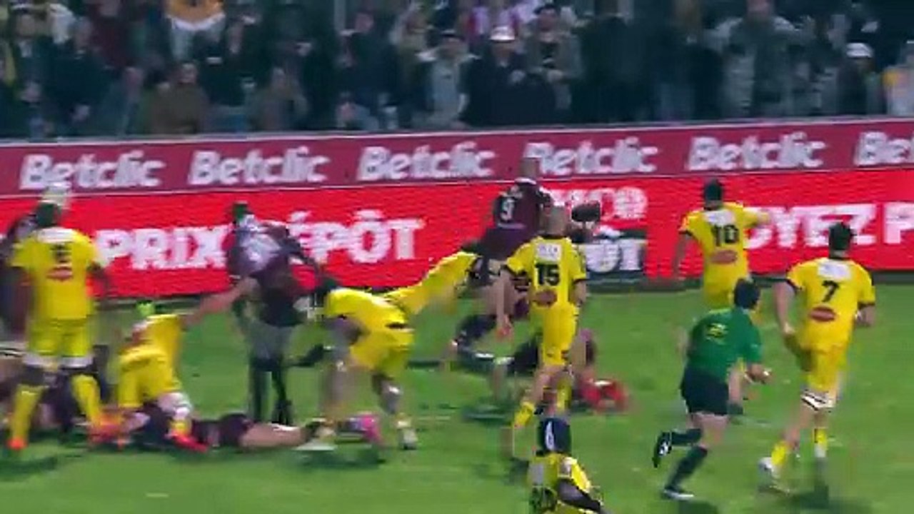 TOP 14 - Essai de Ugo BONIFACE (UBB) - Union Bordeaux-Bègles - Stade Rochelais