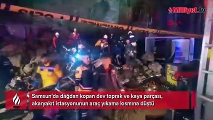 Samsun'da heyelan: Enkaz altında kalanlar var