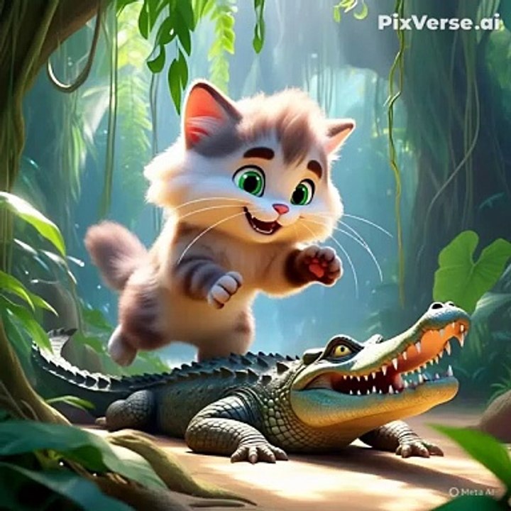 Cat #crocodile#animals